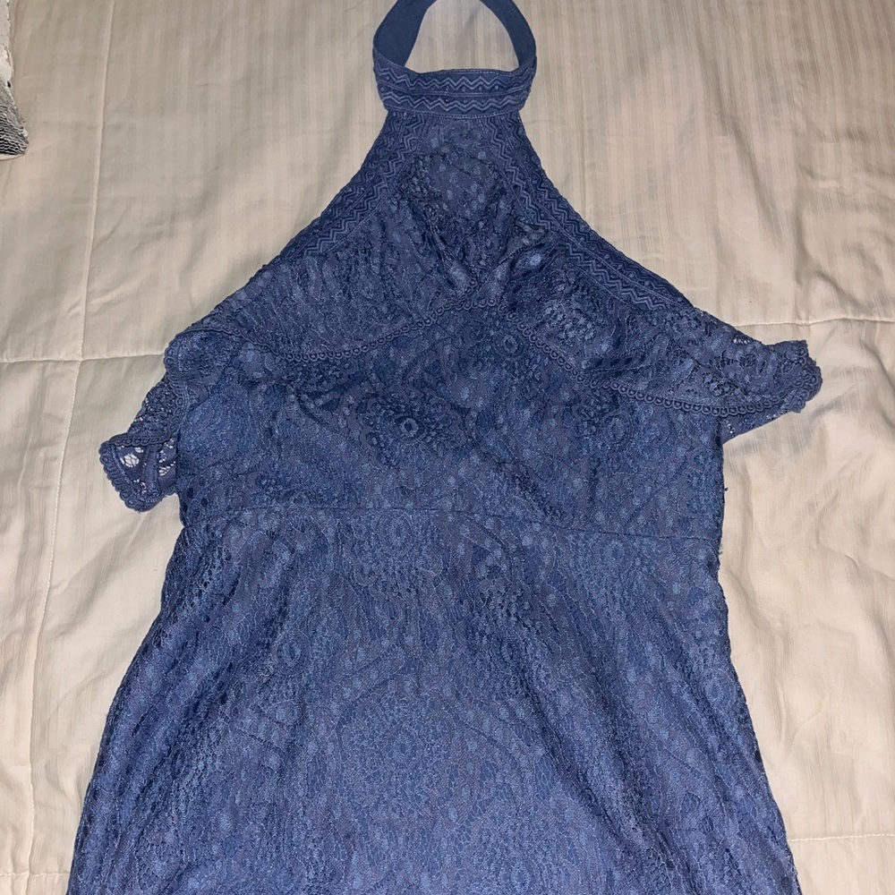 Blue Nordstrom lace backless dress size medium